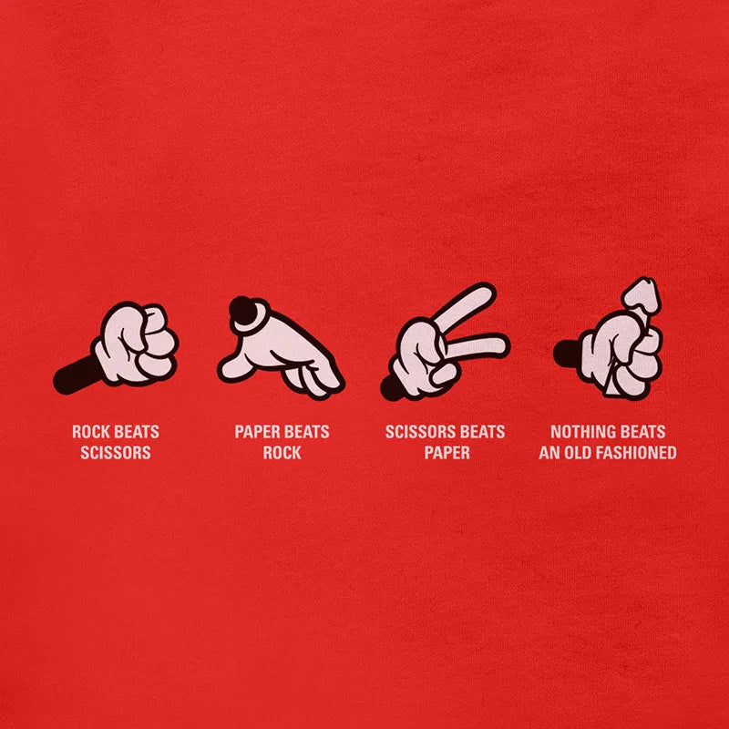 detail view of dirty shirts rock paper scissors by dodo tees