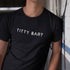 Dirty shirts that have the words "Titty bar?" written across the front. Dodo Tees offensive t shirts are side seamed for a modern fit.