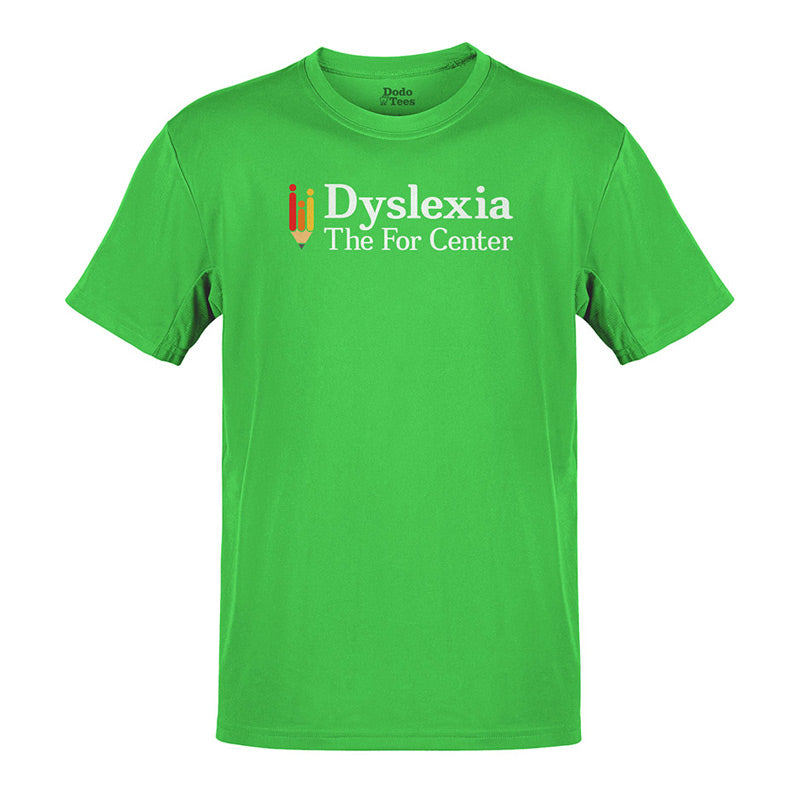 funny t shirt with dyslexia the for center logo in green by dodo tees