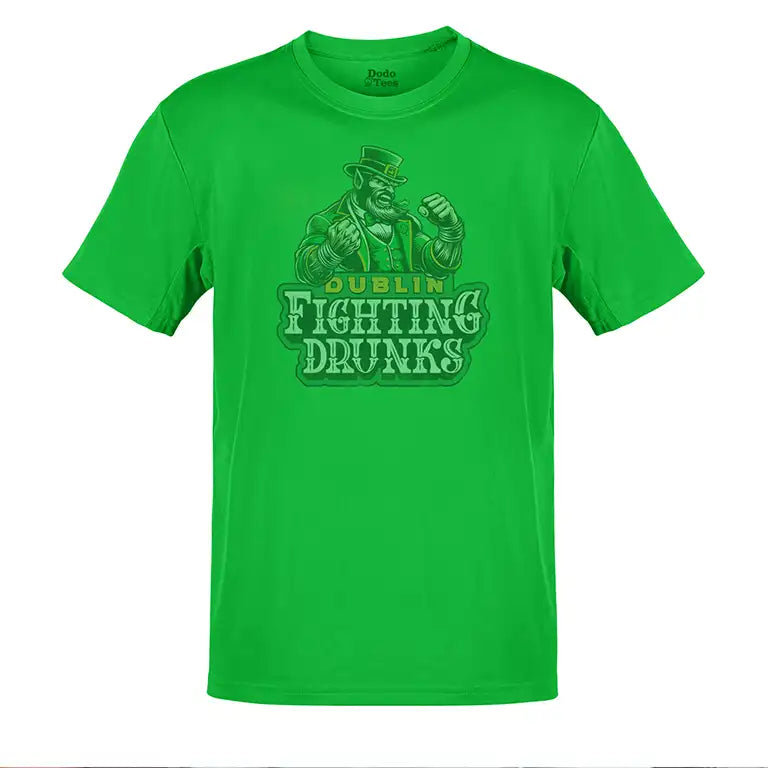 Dublin fighting Drunks St Pats t shirts flat