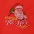 Funny Christmas Shirt that reads Just here for the Ho's and has an original Santa illustration by Dodo Tees