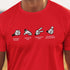 close up view of funny adult shirt with rock paper scissors graphic