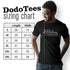 funny dad t shirt sizing chart. available in sizes small to 3XL