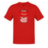 gamer t shirt with a distressed cartoon print of mario's cream of mushroom soup printed on a classic red t shirt