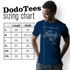 dodo tees gardening t sizing chart