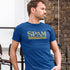  Funny geek apparel featuring the words Spam Malware flavored internet. The nerd t shirt has a lightly distressed