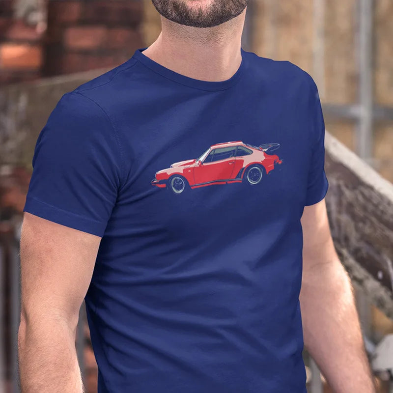 detail view of gifts for car lovers 911 turbo shirt