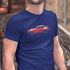 man modeling the Dodo Tees gifts for car lovers featuring a red 911 turbo. The automotive clothing makes great Gifts For Car Lovers. 