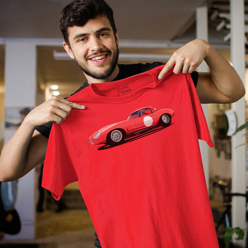 man modeling gifts for car lovers e type car shirt