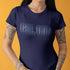 women with grunge aestehetic wearing a graphic tee  with Chill out on thew front.