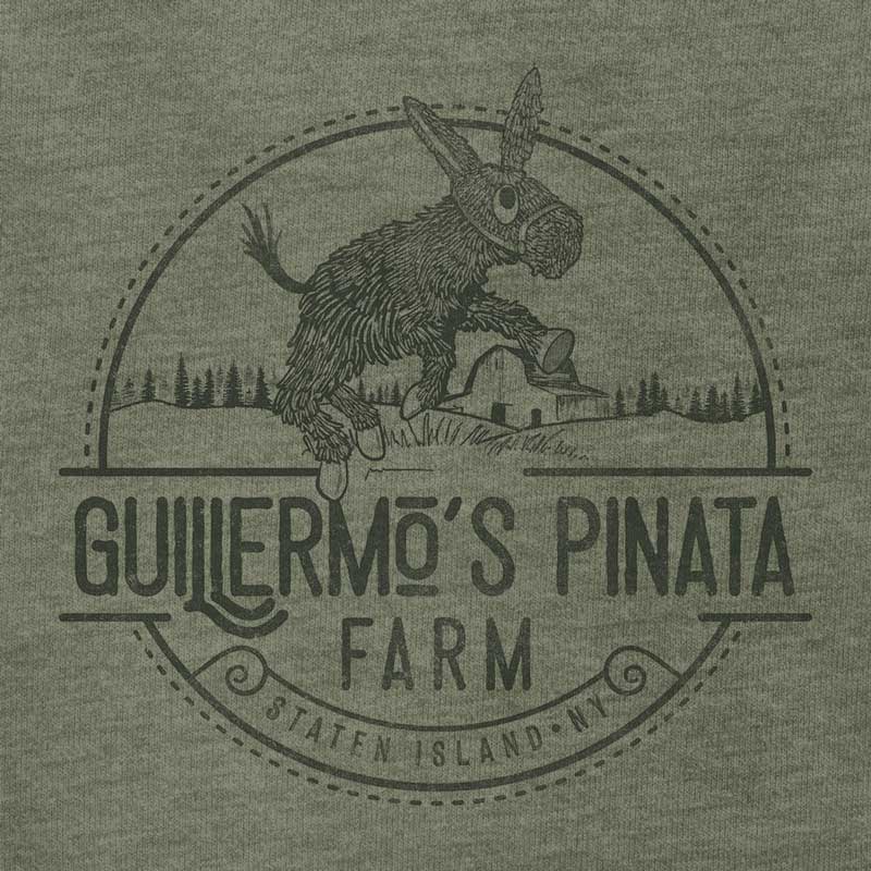 Guillermo's Piñata Farm funny t shirt with original logo. This graphic tee is the perfect blend of playful and fashionable