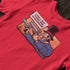 gun shirt with abraham lincoln cartoon printed on the front