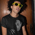 man wearing halloween graphic tee with nosferatu graphic and sunglasses