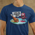 close up of holiday tshirt with cranberry sauce monster illustration