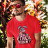 man in sunglasses wearing horror t shirt with ether bunny graphic