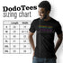 lgbtq apparel sizing chart. available in sizes small to 3XL