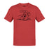 loch ness monster and bigfoot t shirt in heather canvas red by dodo tees