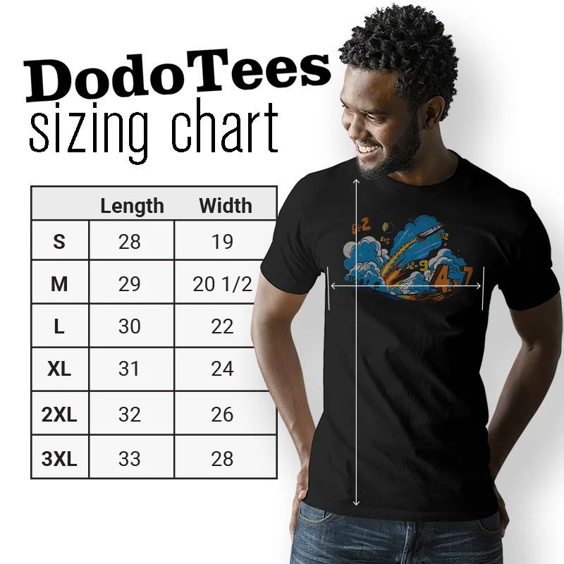 math teacher shirt sizing chart. S-3XL