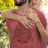 woman hugging man outside wearing mens funny camping shirt I'm so sexy i turn all the grills on