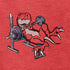 Funny mens gym apparel featuring a weight lifting t rex. The Dinosaur t shirt features an original illustration by dodo tees