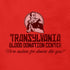 mens halloween tee shirts with Transylvania blood donation center logo 