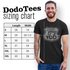 mens shirt sizing chart for the square route 66 shirt. Dodo Tees are available in S-3XL.