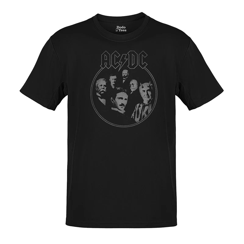 nerd clothes acdc parody shirt with fathers of electricity 