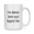 back view of office gifts jello stapler mug that says i've always been your biggest flan