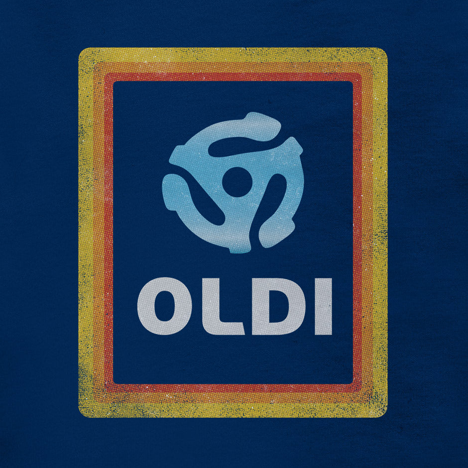 oldi Grandpa T Shirt parodies a well known grocery store and uses the 45 RPM record insert as the logo. The Dad T Shirts are crafted from buttery soft fabric and premium inks. Dodo Tees Music T Shirts are available in sizes S-3XL.