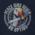 gamer t shirt close up view with peace was never an option graphic by dodo tees