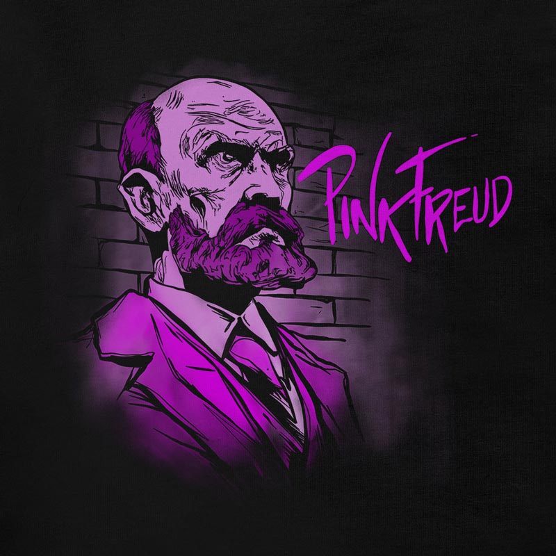 Pink freud shirt featuring a Pink Freud graphic that melts Psychology And Psychedelics.