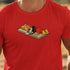 close up view of pop culture shirts with cartoon mouse in mouse trap