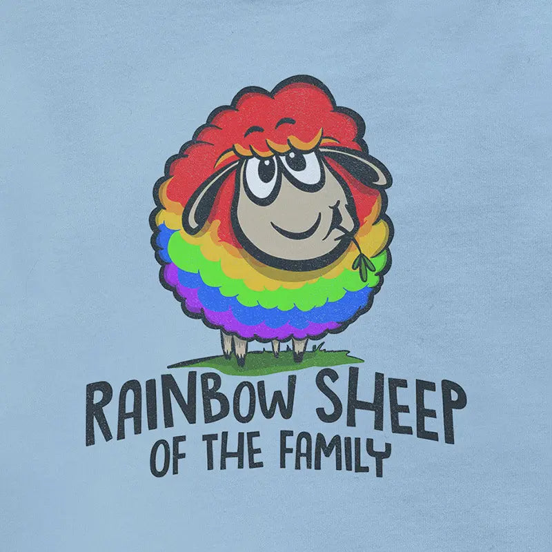 dodo tees pride t shirts with rainbow sheep of the family cartoon graphic