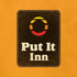 adult humor shirts with put it inn parody logo in gold by dodo tees