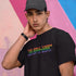 Black Rainbow t shirt that reads The Only Thing I'm Confused About is Math. The premium pride merch features a distressed printing style.