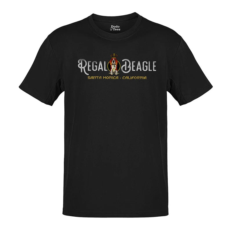 tv show tee with regal beagle bar logo in black by dodo tees