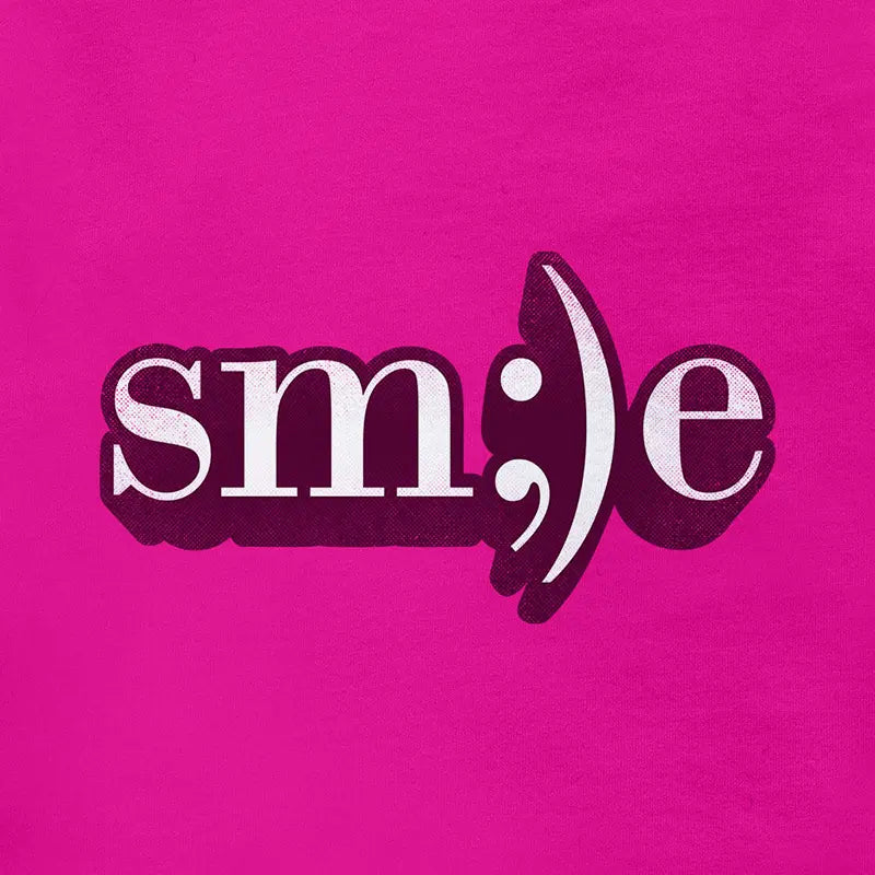 detail view of smile t shirt by dodo tees 