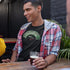 man drinking beer wearing st patricks day gifts t shirt with tipsy tach graphic