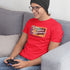 gamer on couch wearing stocking stuffers for men baby kaboomer t shirt 