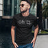 man in sunglasses wearing text shirt with oh crop