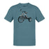 cool guy t shirts with tricycle illustration in heather slate by dodo tees