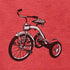 detail view of retro t shirt with tricycle by dodo tees