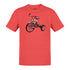 retro t shirt with tricycle illustration in heather red by dodo tees