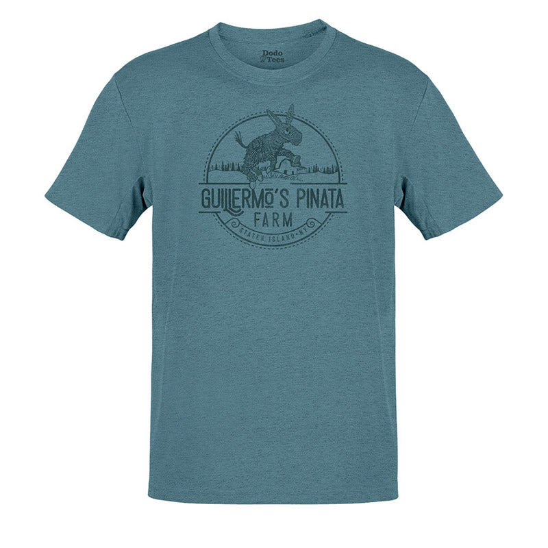 Tv show gear t shirt with guillermos pinata farm logo in heather slate by dodo tees