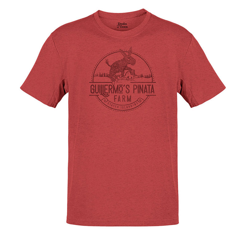 Tv show tee shirts with guillermos pinata farm logo in heather canvas red by dodo tees