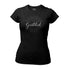 yoga clothes practice gratitude t shirt with mandala in fitted black by dodo tees