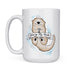 detail view of dodo tees otter mug with you're my rock banner and otter illustration