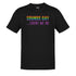 pride t shirt with sounds gay count me in typography in black by dodo tees. The LGBT Shirt graphics look distressed and aged.